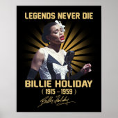 In herinneringen aan Billie Holiday Music Legend Poster (Voorkant)
