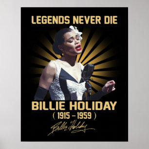 In herinneringen aan Billie Holiday Music Legend Poster
