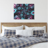 In het Abstracte Fractal Triptych van het Diepte Canvas Afdruk (Insitu (Slaapkamer))