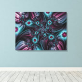 In het Abstracte Fractal Triptych van het Diepte Canvas Afdruk (Insitu (Houten vloer))