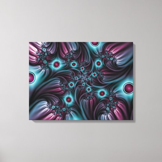 In het Abstracte Fractal Triptych van het Diepte Canvas Afdruk (Voorkant)