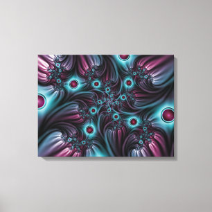 In het Abstracte Fractal Triptych van het Diepte Canvas Afdruk