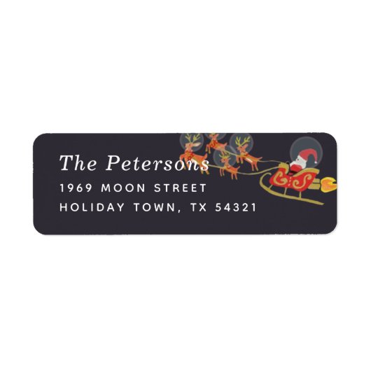 In het adres van de Kerstmis van Orbit Etiket (Voorkant)