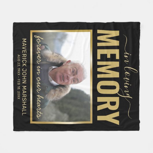 In het Afbeelding Memory Memorial Fleece Blanket (Voorkant (Horizontaal))