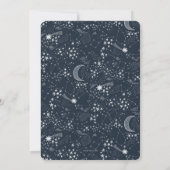 In het Baby shower Stars geschreven Kaart (Achterkant)