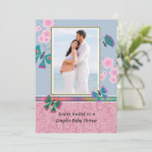 In het Baby shower van de Foto van de tuin Kaart (Staand voorkant)