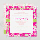  in het baby shower van de roze tuin kaart (Voorkant / Achterkant)