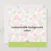  in het baby shower van de roze tuin kaart (Achterkant)