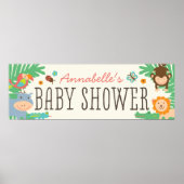 In het Baby shower van het Oerwoud Banner 12x36 Poster (Voorkant)