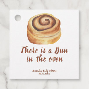In het Baby shower zit een broodje Bedankjes Labels
