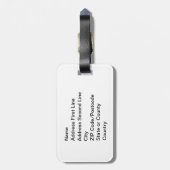 In het Bagagelabel van de kelder (Achterkant verticaal)