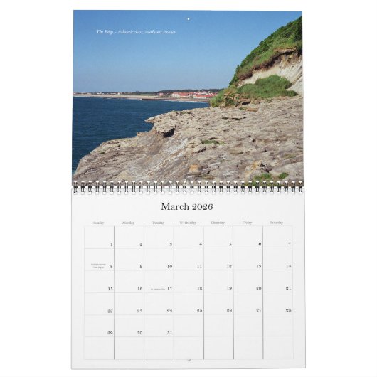 ...in het Baskenland Frankrijk ... Kalender (Mar 2026)