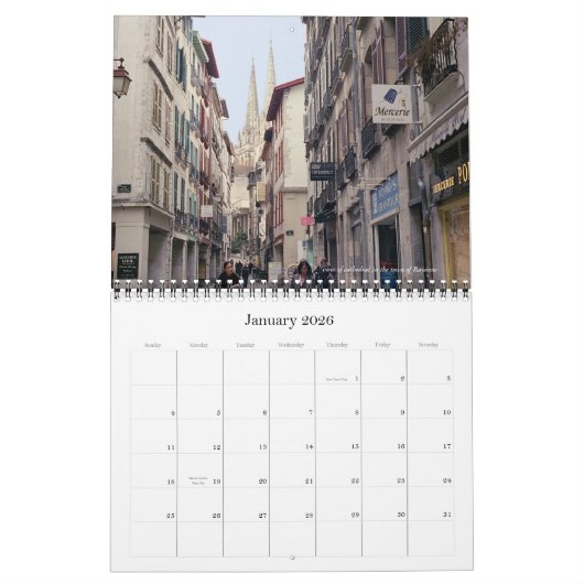 ...in het Baskenland Frankrijk ... Kalender (Jan 2026)