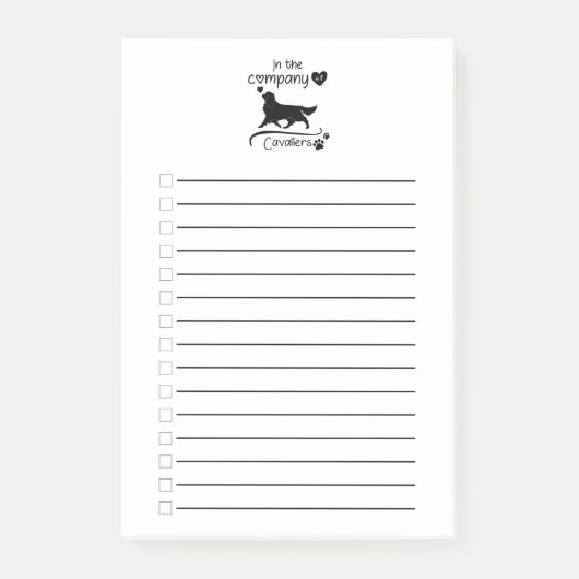 In het bedrijf Cavaliers Post-it® Notes (Voorkant)