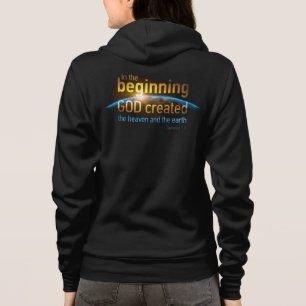 In het begin Creëer de GOD Christelijke Faith Ver Hoodie