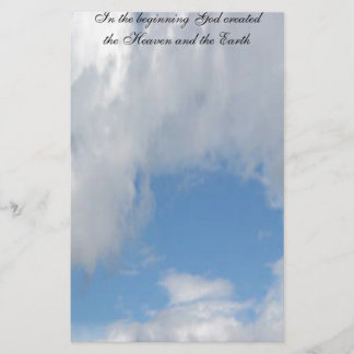 In het begin Creëer God .... Cloud Briefpapier