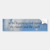 In het begin Creëer God .... Cloud Bumpersticker (Voorkant)