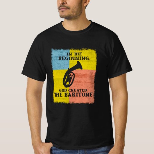 In het begin Creëer God de baritone T-shirt (Voorkant)