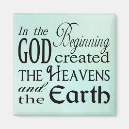 In het begin Creëer God de hemel en de aarde Magneet