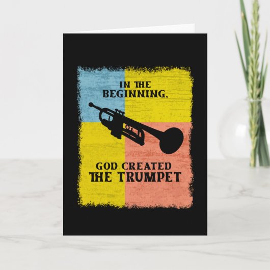 In het begin Creëer God de trumpet Kaart (Voorkant)