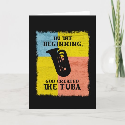 In het begin Creëer God de Tuba Kaart (Voorkant)