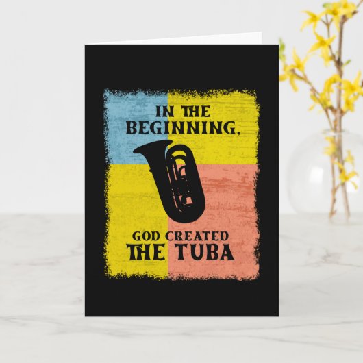 In het begin Creëer God de Tuba Kaart (Gele Bloem)