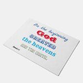 In het begin Creëer God Deurmat (Schuin)