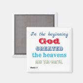 In het begin Creëer God Magneet (Voorkant / Achterkant)