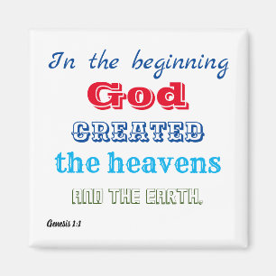 In het begin Creëer God Magneet