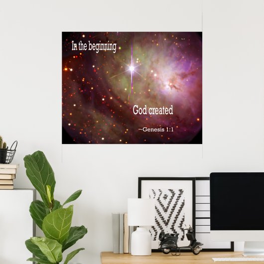 In het begin Creëer God Poster (Thuiskantoor)