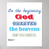 In het begin Creëer God Poster (Voorkant)