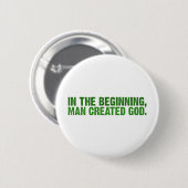 In het begin Creëer Man God Ronde Button 5,7 Cm (Voorkant /achterkant)