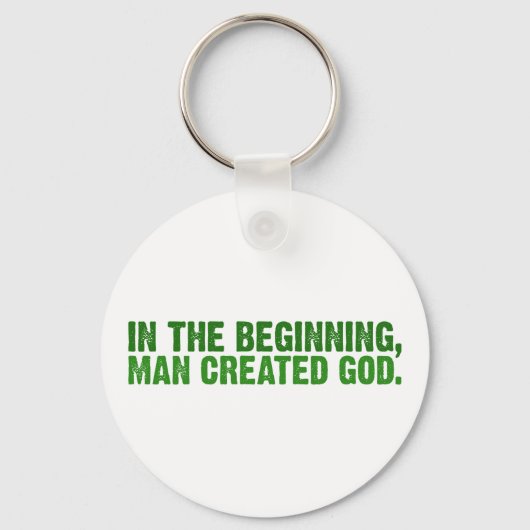In het begin Creëer Man God Sleutelhanger (Voorkant)