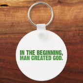 In het begin Creëer Man God Sleutelhanger (Voorkant)