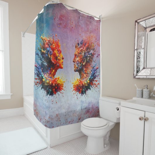 In het begin... douchegordijn (In situ)