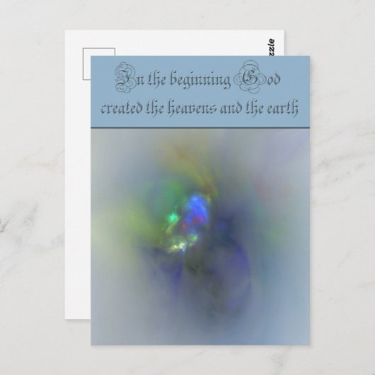 In het begin fractal briefkaart (Voorkant / Achterkant)