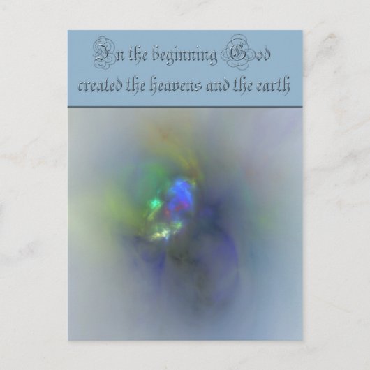 In het begin fractal briefkaart (Voorkant)