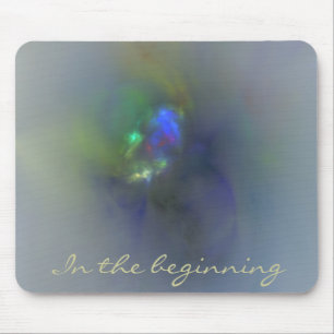 In het begin gloeiend fractal muismat