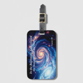 In het begin, God & Schepping Vers Bagagelabel (Voorkant (verticaal))