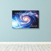 In het begin, God & Schepping Vers Canvas Afdruk (Insitu (Houten vloer))