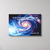 In het begin, God & Schepping Vers Canvas Afdruk (Voorkant)