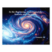 In het begin, God & Schepping Vers Foto Afdruk (Voorkant)