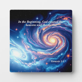 In het begin, God & Schepping Vers Fotoplaat