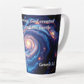 In het begin, God & Schepping Vers Latte Mok (Rechterhoek)