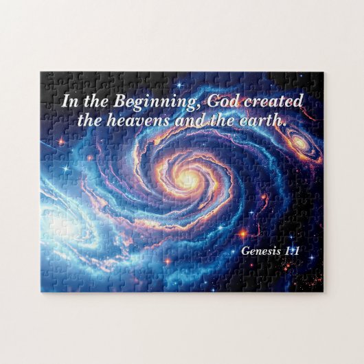 In het begin, God & Schepping Vers Legpuzzel (Horizontaal)