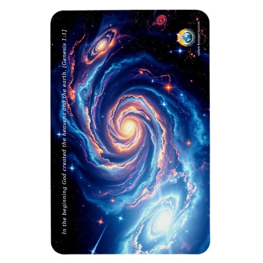 In het begin, God & Schepping Vers Magneet (Verticaal)