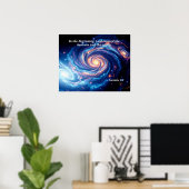 In het begin, God & Schepping Vers Poster (Thuiskantoor)