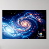 In het begin, God & Schepping Vers Poster (Voorkant)