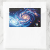 In het begin, God & Schepping Vers Rechthoekige Sticker (Tas)