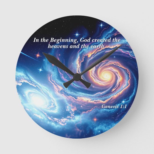 In het begin, God & Schepping Vers Ronde Klok (Voorkant)